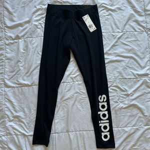 Adidas Black Logo Print Leggings